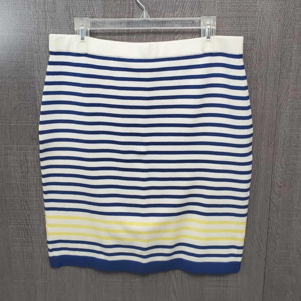 Draper James Blue Scottsdale Stripe Pencil Skirt Large - Picture 5 of 8